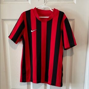 Nike Kids Striped Red and Black DRI-FIT Shirt